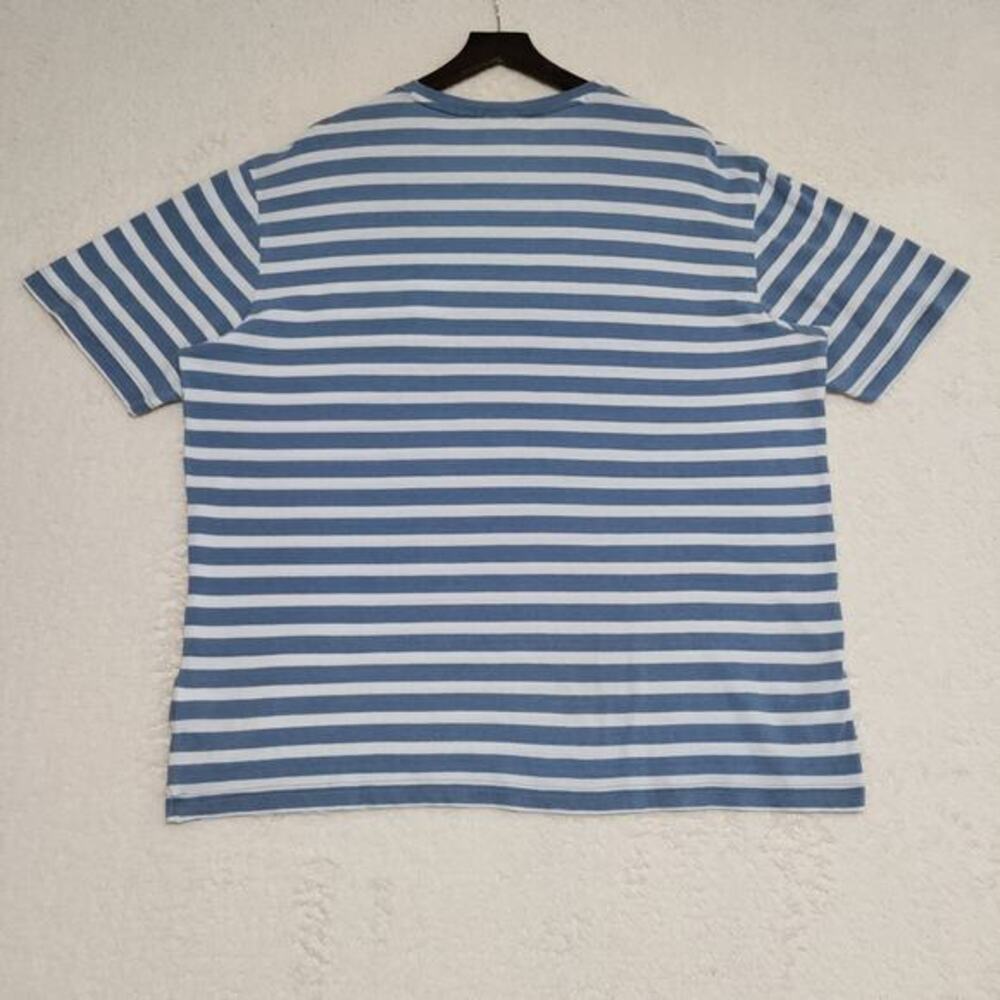 Peter Millar Crown Sport Shirt Mens‎ XL Performance Tee Striped Indigo Blue NWOT - Picture 3 of 13